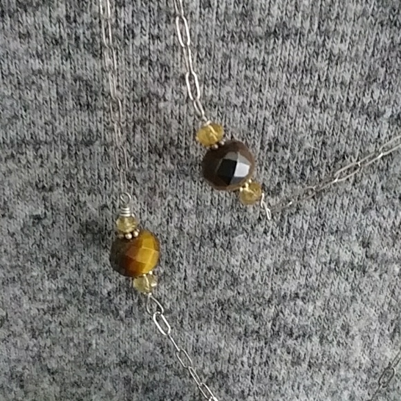 Tiger Eye & Citrine Necklace - Picture 2 of 4